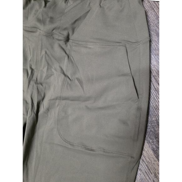Rosvigor Olive Green Joggers Medium NWT High Waisted Athletic Yoga Pants Pockets - Picture 3 of 7